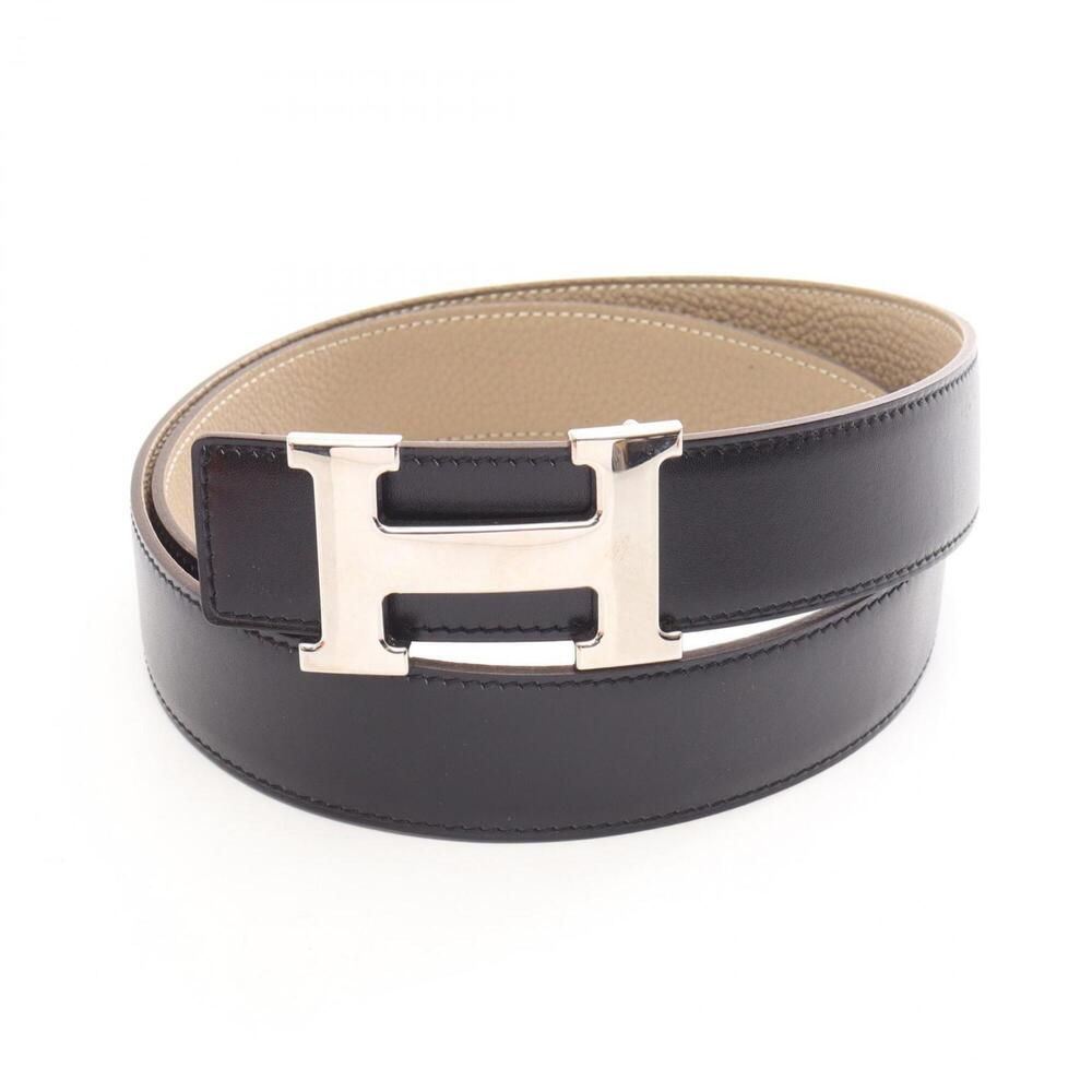 Hermes Constance H-belt, reversible belt, calfskin (cowhide), Togo, box calf,...